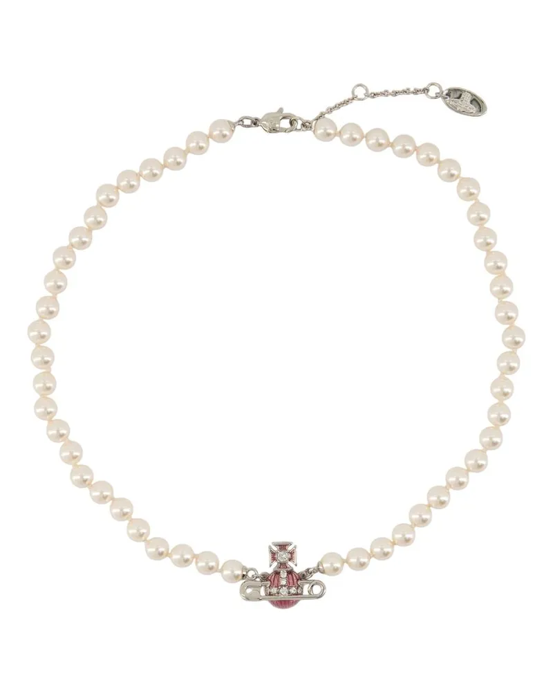 Vivienne Westwood Kitty Pearl Halskette  Metall Silber Silber