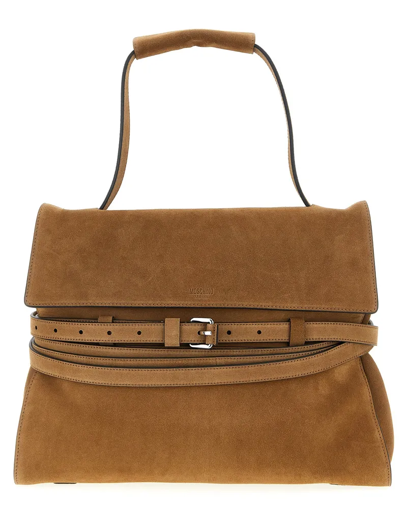 Moschino Binde Me' Umhängetasche Brown