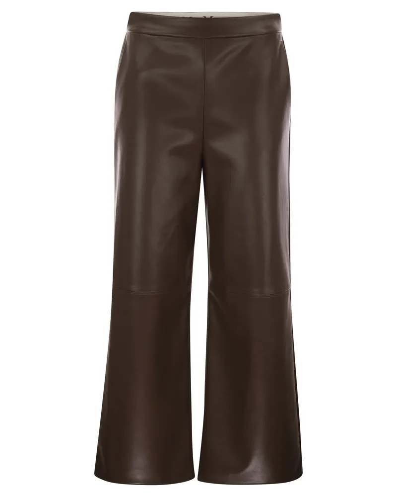 Max Mara Amati überzogene Stoffhosen Brown