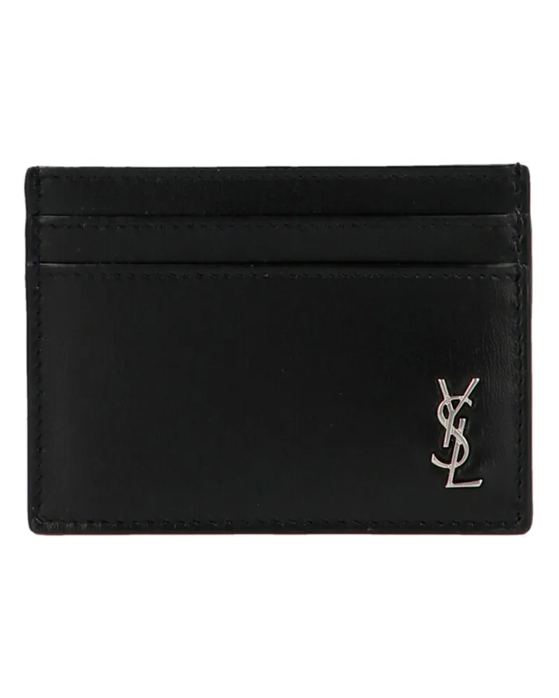 Saint Laurent Tiny Monogram' Kartenhalter Schwarz