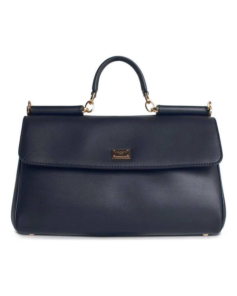 Dolce & Gabbana My Sizilien' Plongé Cal Lear Handtasche Black