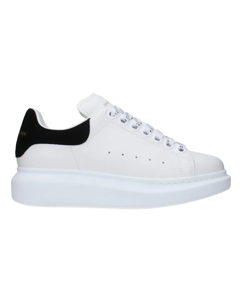Alexander McQueen Alexander Mc Queen Übergröße Damens Sneakers Weiß/Schwarzes Leder -