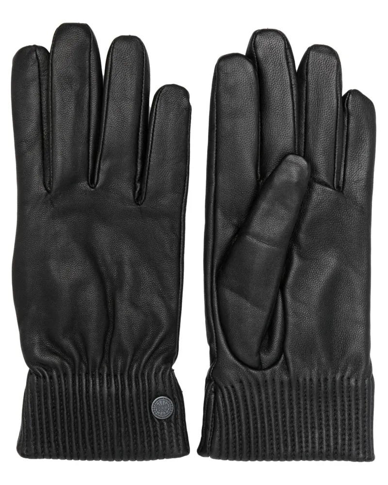 Canada Goose Kanada Gans Lederhandschuhe Black