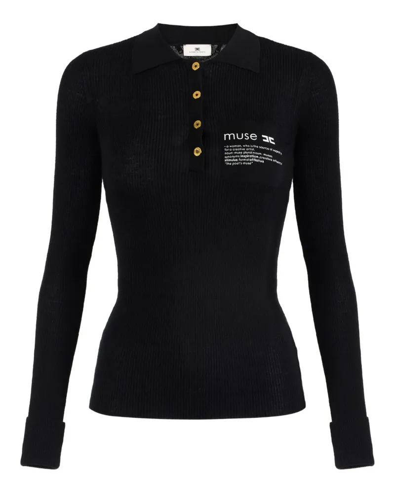 Elisabetta Franchi Pullover schwarz Black