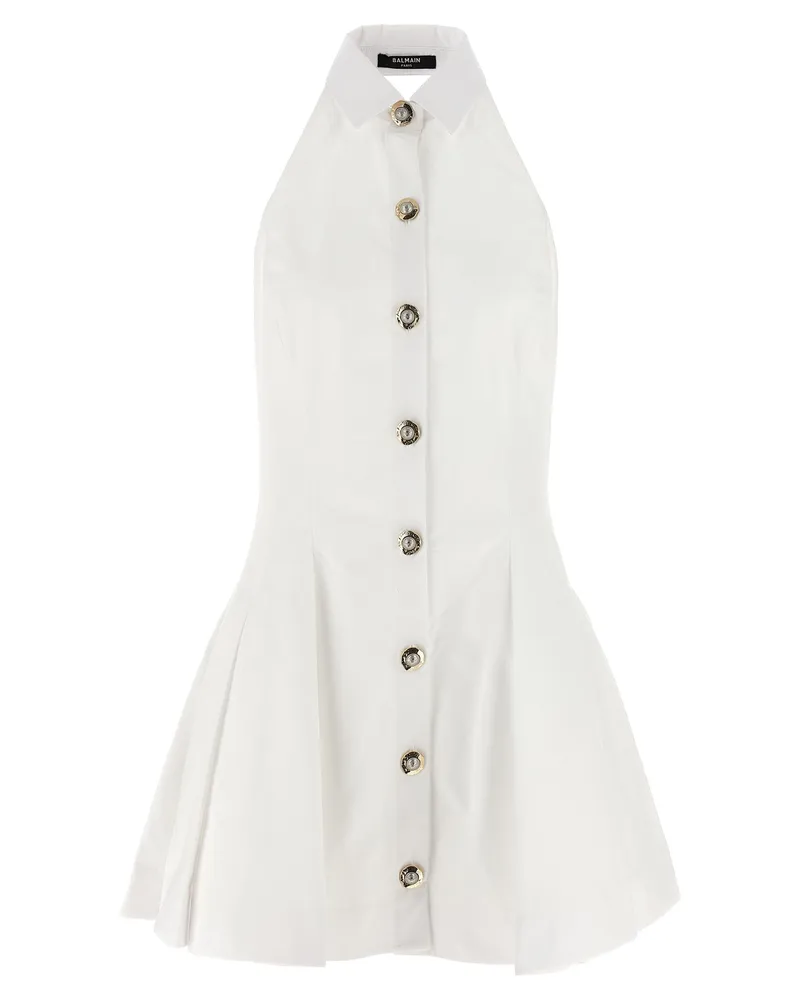Balmain Halterneck' Kleid White