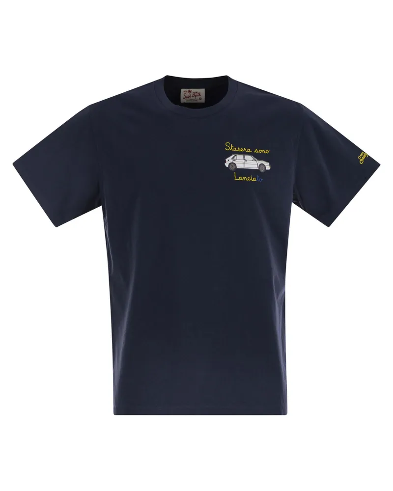 MC2 Saint Barth T -Shirt mit Brustdruck Blue