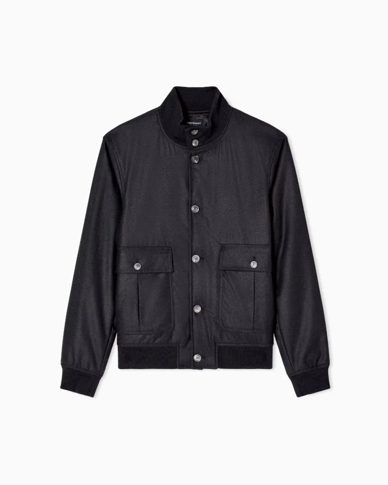 Emporio Armani Blouson Virgin Wolle Grey