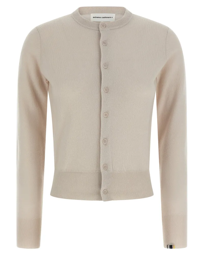 extreme cashmere Extreme Kaschmir 'N.300 Little 2' Strickjacke White
