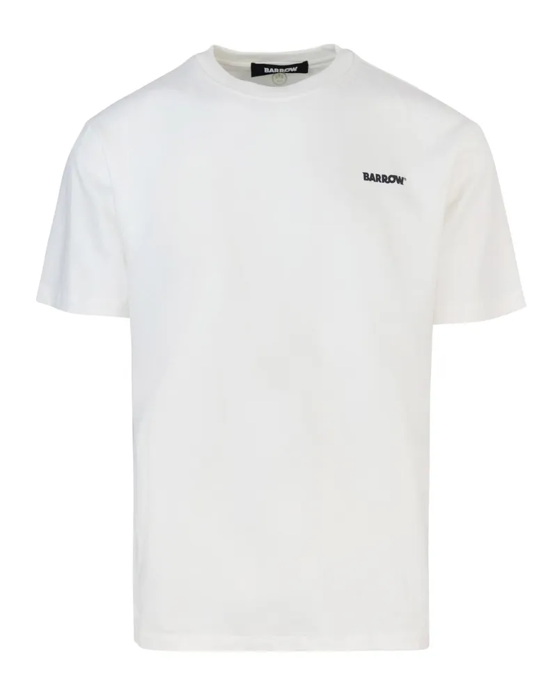 BARROW T -Shirt Bianca Girocollo Con Logo White