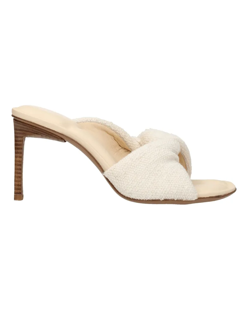 Jacquemus Damens Sandalen Stoff Beige/Dirty White -