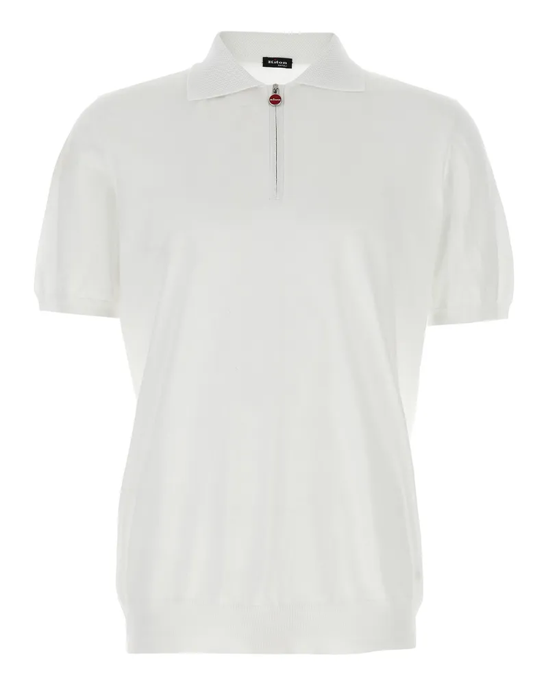 Kiton Wabe Polo -Hemd White