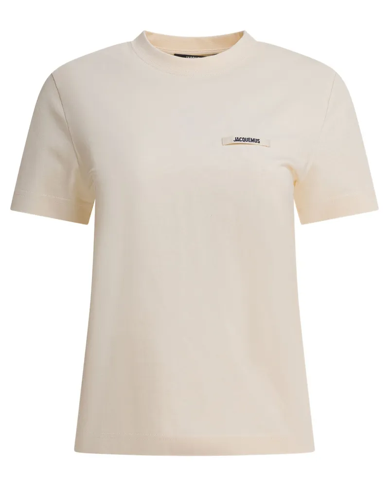 Jacquemus Gros Grain“ Kurzarm-T-Shirt Beige