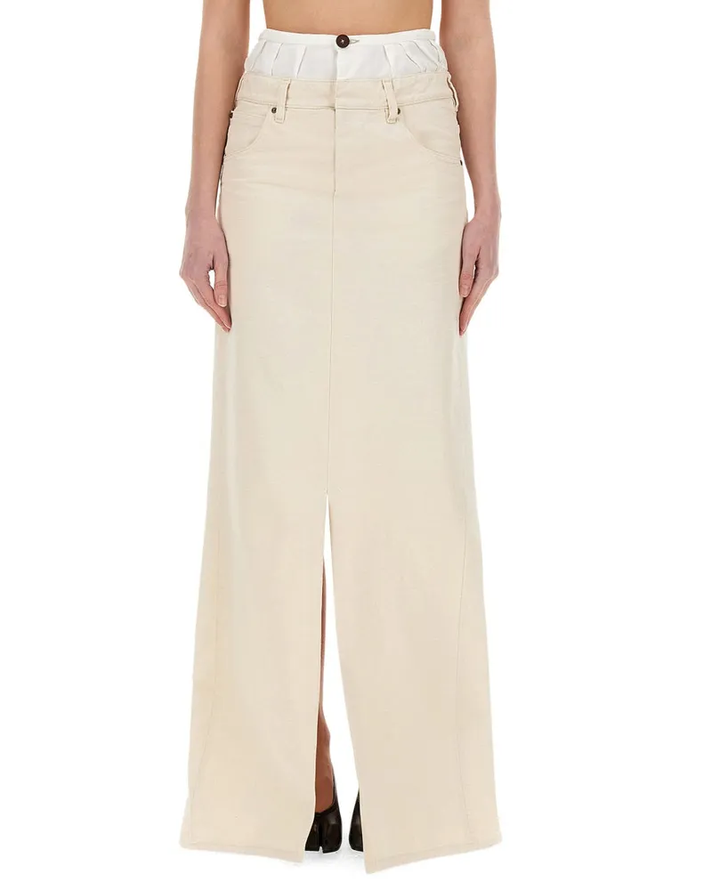 Maison Margiela Anonymität des Futters" Rock Beige