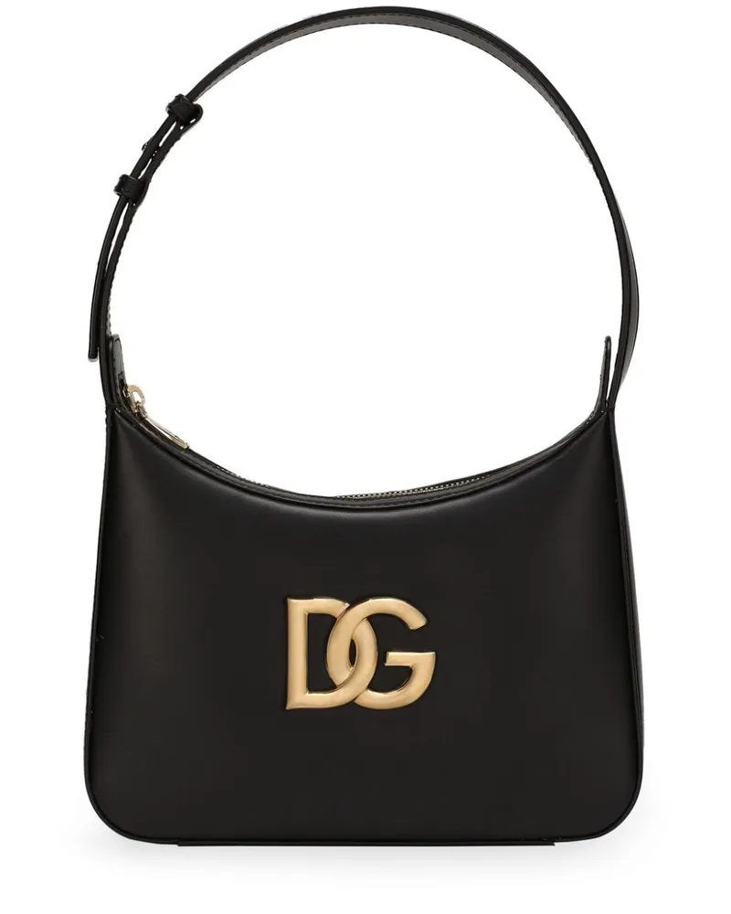 Dolce & Gabbana 3.5 Leder Umhängetasche Black
