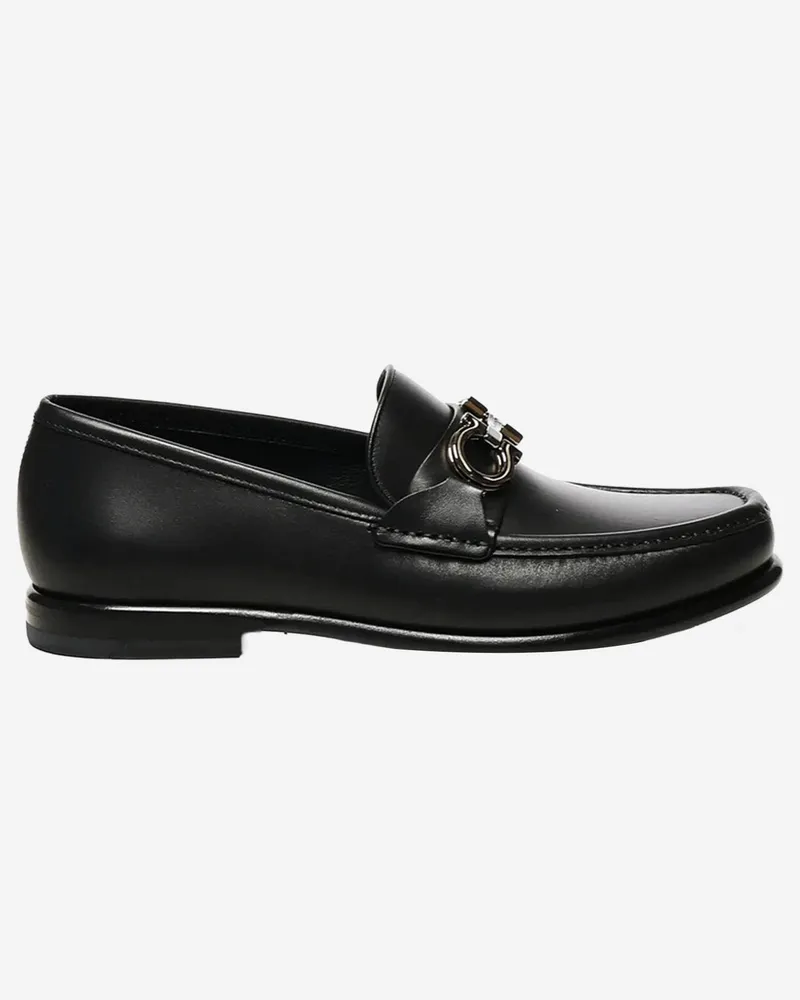 Ferragamo Glossy Leder -Laibers Black