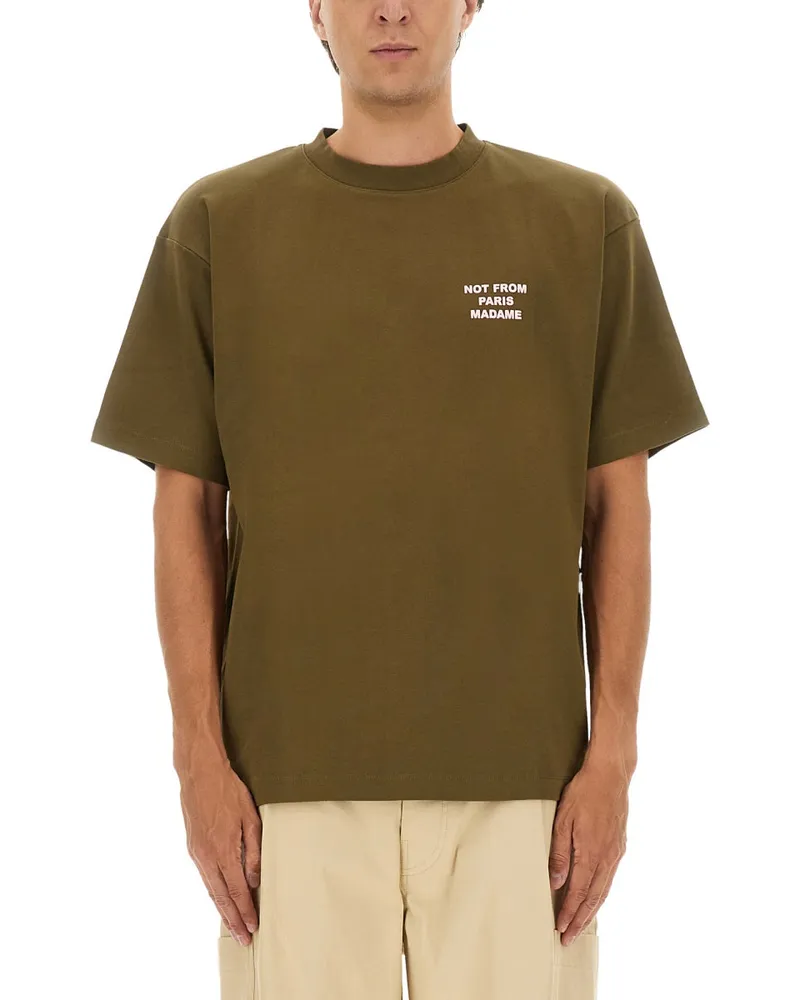 Drôle de Monsieur Baumwoll -T -Shirt Brown