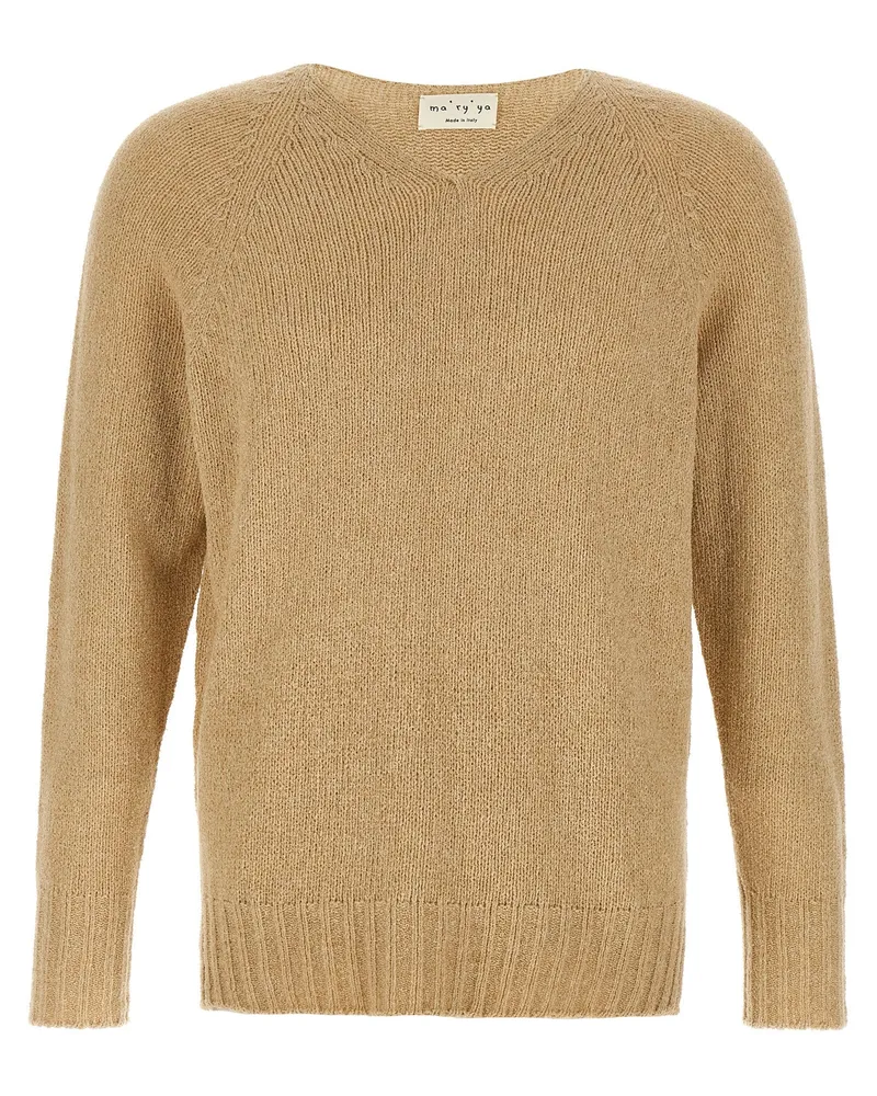 MA'RY'YA Bouclé Pullover Beige