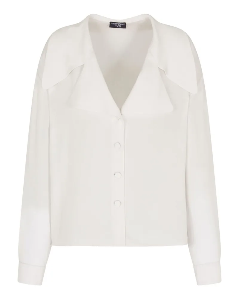 Emporio Armani Seidenhemd White