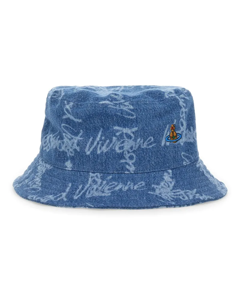 Vivienne Westwood Eimer Hut mit Logo Blue