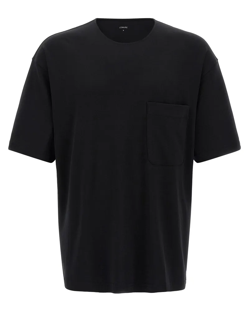 Christophe Lemaire Baumwoll- und Seiden -T -Shirt Black