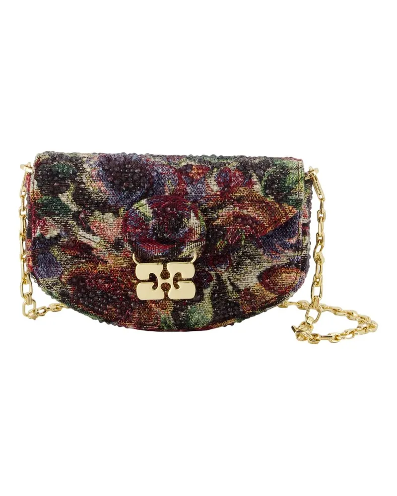 Ganni Apo G -Wandteppich -Brieftasche auf der Kette  Synthetic Multicoloror Multicolor