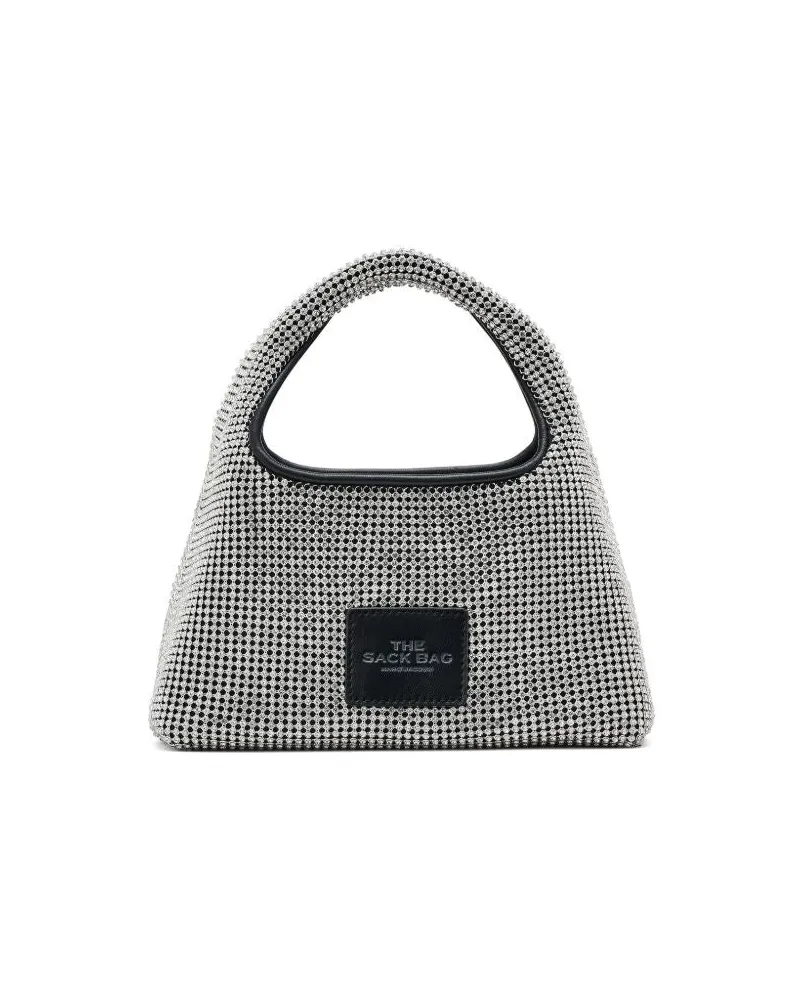 Marc Jacobs der Sack Crystal verschönerte Mini -Hobo -Tasche Black