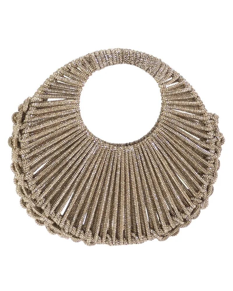 HIBOURAMA Jaya Schmuckbeutel mit Kristallen besetzt Gold