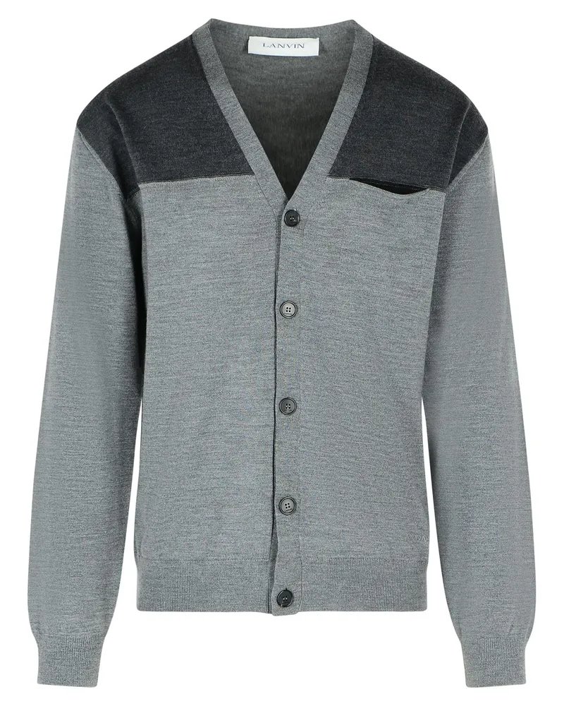 Lanvin Grey Woll -Strickjacke Grey