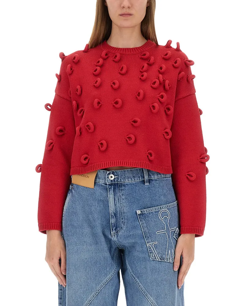 J.W.Anderson JW Anderson Loop Cropped Jersey Red