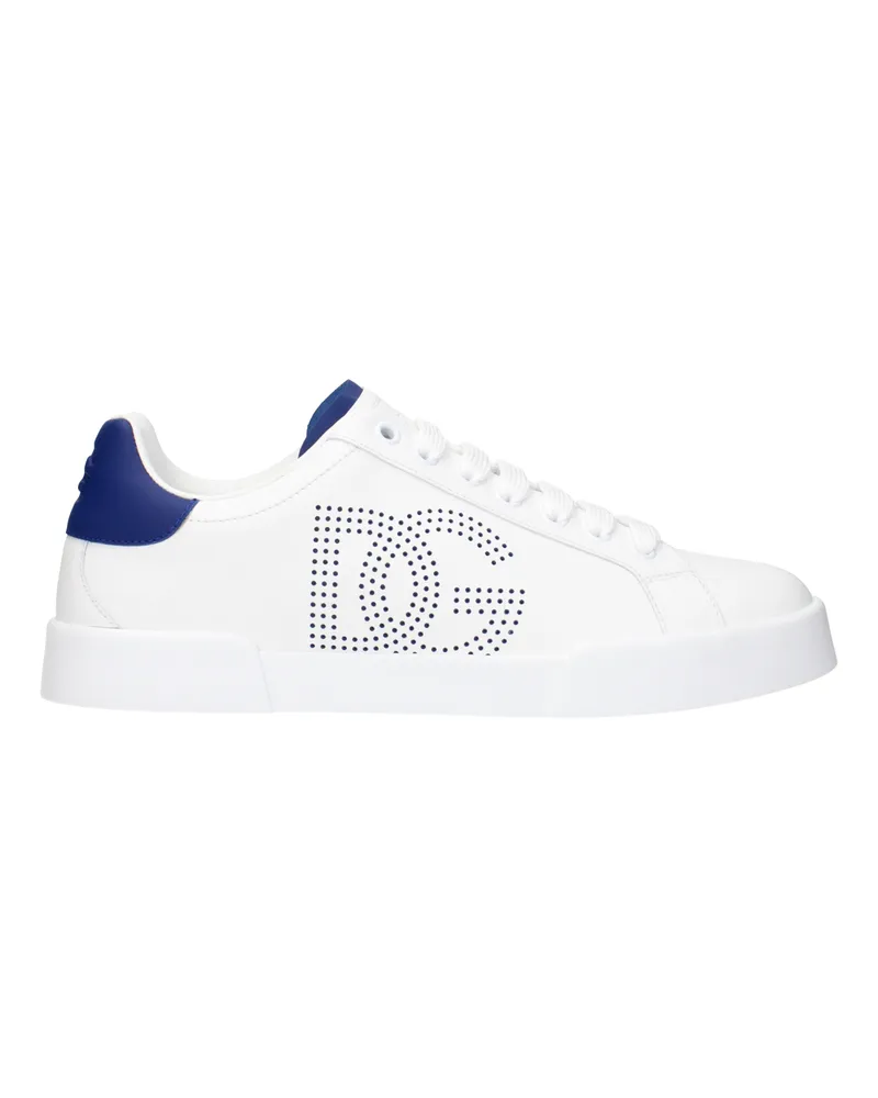 Dolce & Gabbana Dolce&Gabbana Sneakers Strobel Portofino Herrens Leder Weiß/Blau -