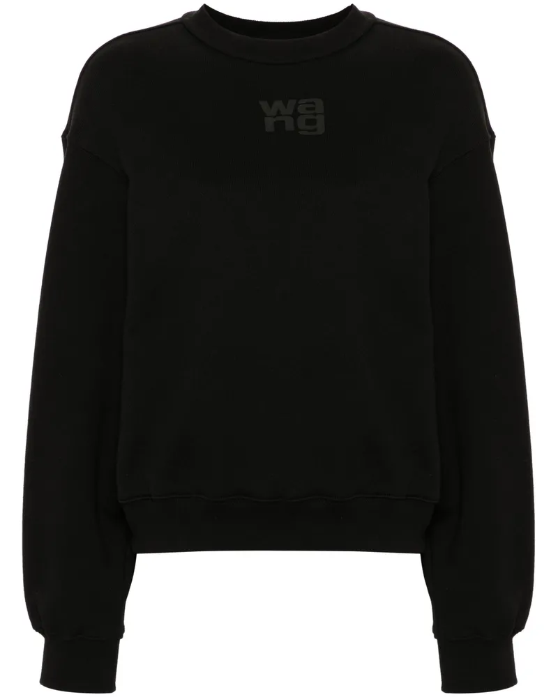 Alexander Wang Essential Terry Crew Sweatshirt mit Pufffarbe Logo 
