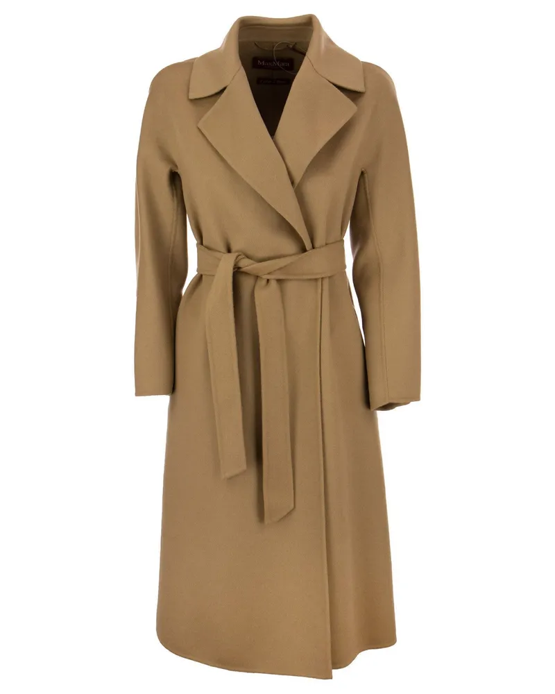 Max Mara Max Mara Studio Cles Wolle, Kaschmir und Seidenmantel Camel