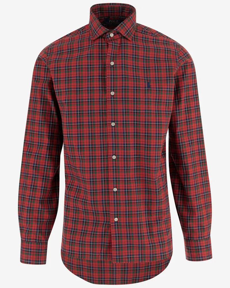 Ralph Lauren Baumwollhemd mit Karomuster Red