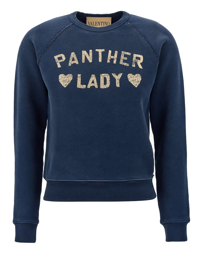 Valentino Garavani Valentino Garavani 'Panther Lady' Sweatshirt Blue