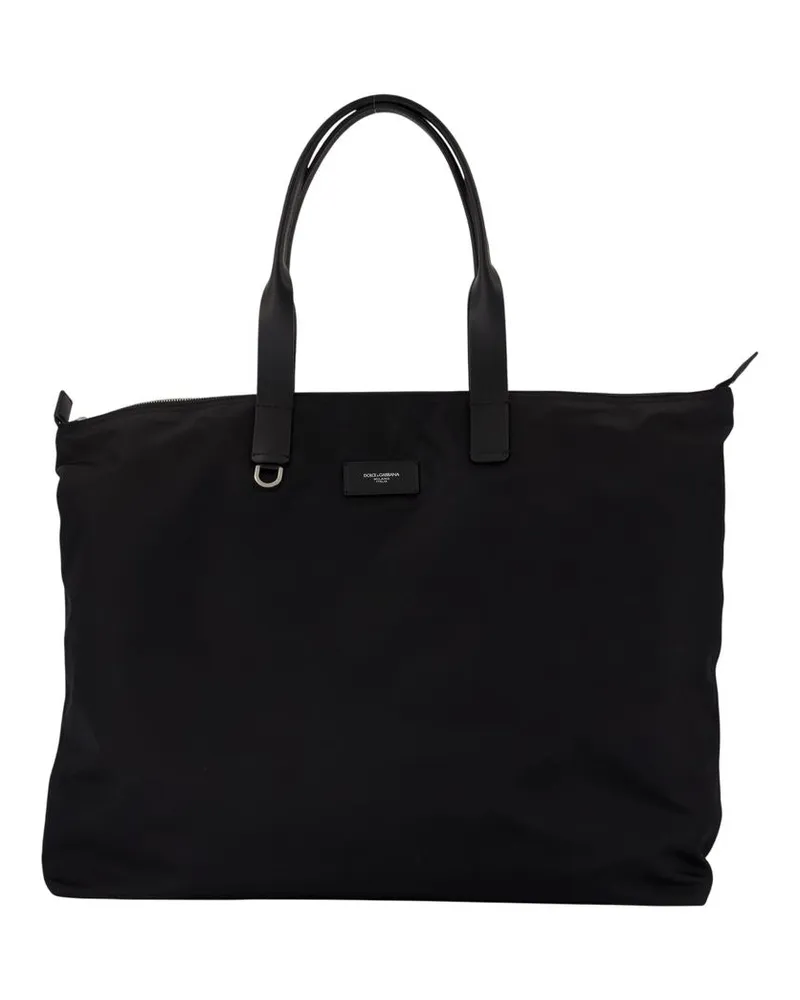 Dolce & Gabbana Adamo Shopper Bag  Leder schwarz Schwarz