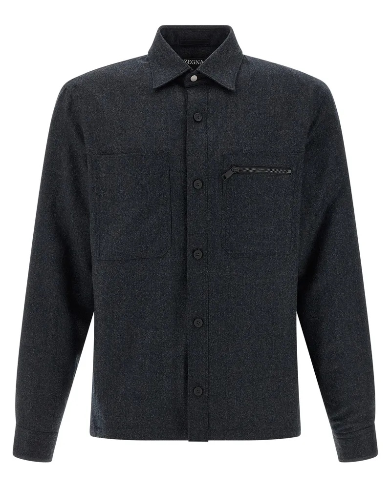 Ermenegildo Zegna Techmerino Overshirt Gray