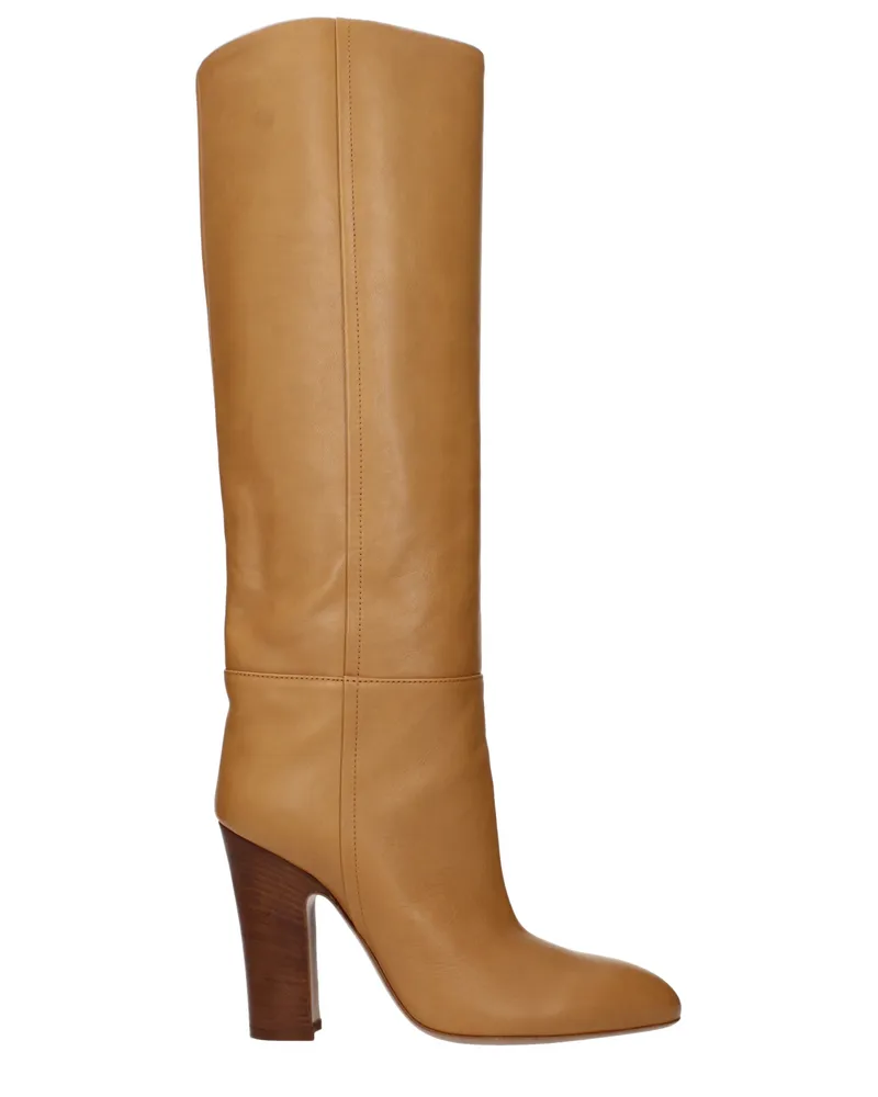 Paris Texas Lavinia Damens Stiefel aus braunem/karamellfarbenem Leder -