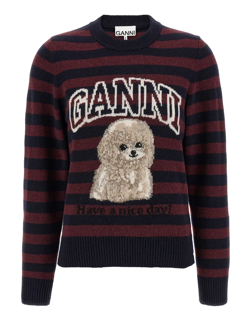 Ganni Grafikwolle Mix Pudel Stripe' Pullover Multicolor