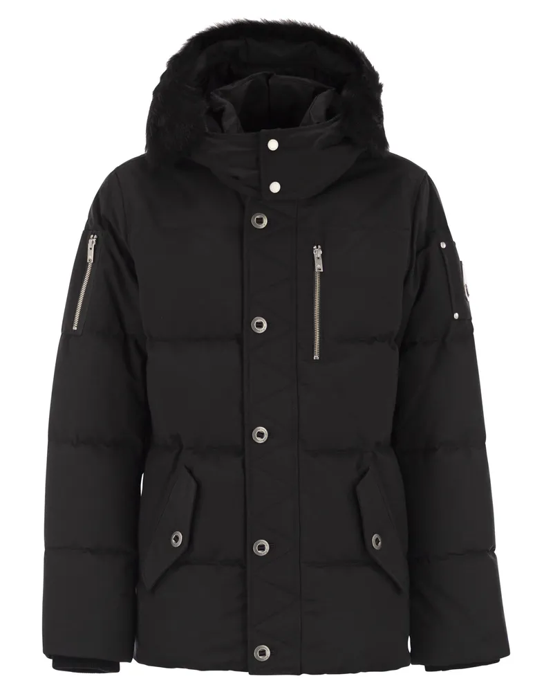Moose Knuckles Original 3 Q Daunenjacke mit Kapuze Black