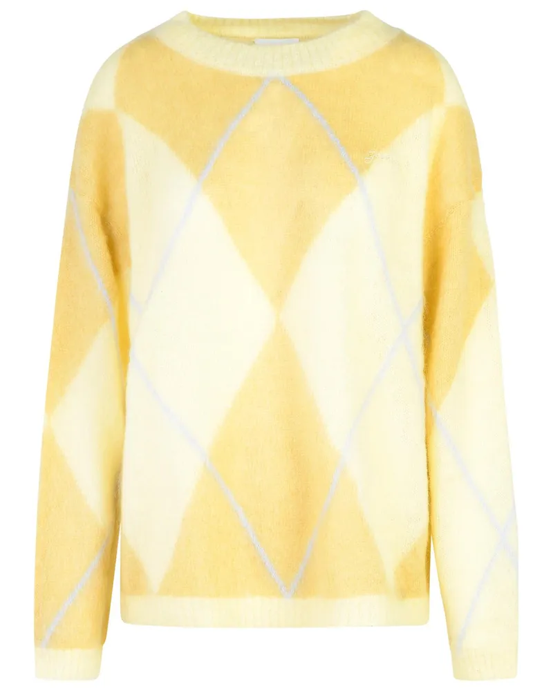 Ganni Brown Mohair Blend Pullover Multicolor