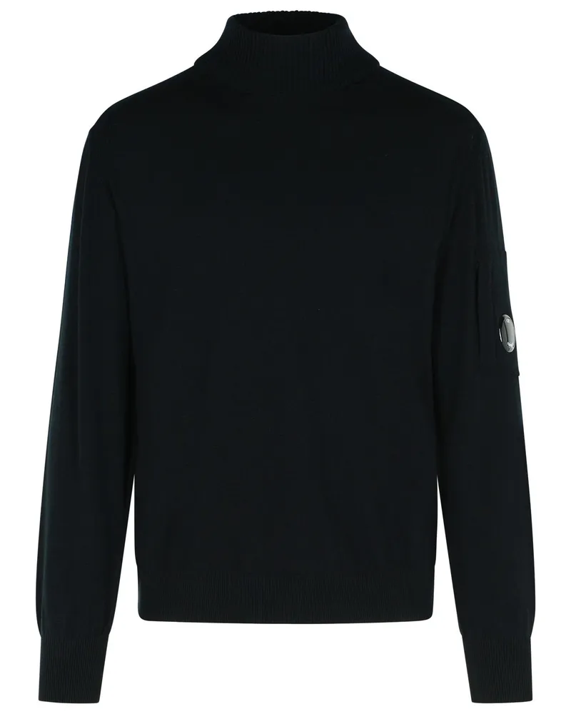 C.P. Company C.P. Firma 'Lens' Black Virgin Woll Blend Rollkragenpullover Black