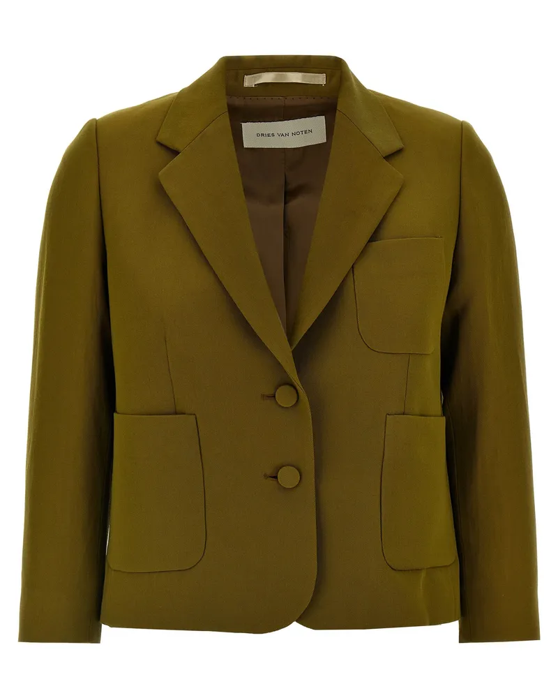 Dries van Noten Trocknen van an 'bamis' Blazer Green