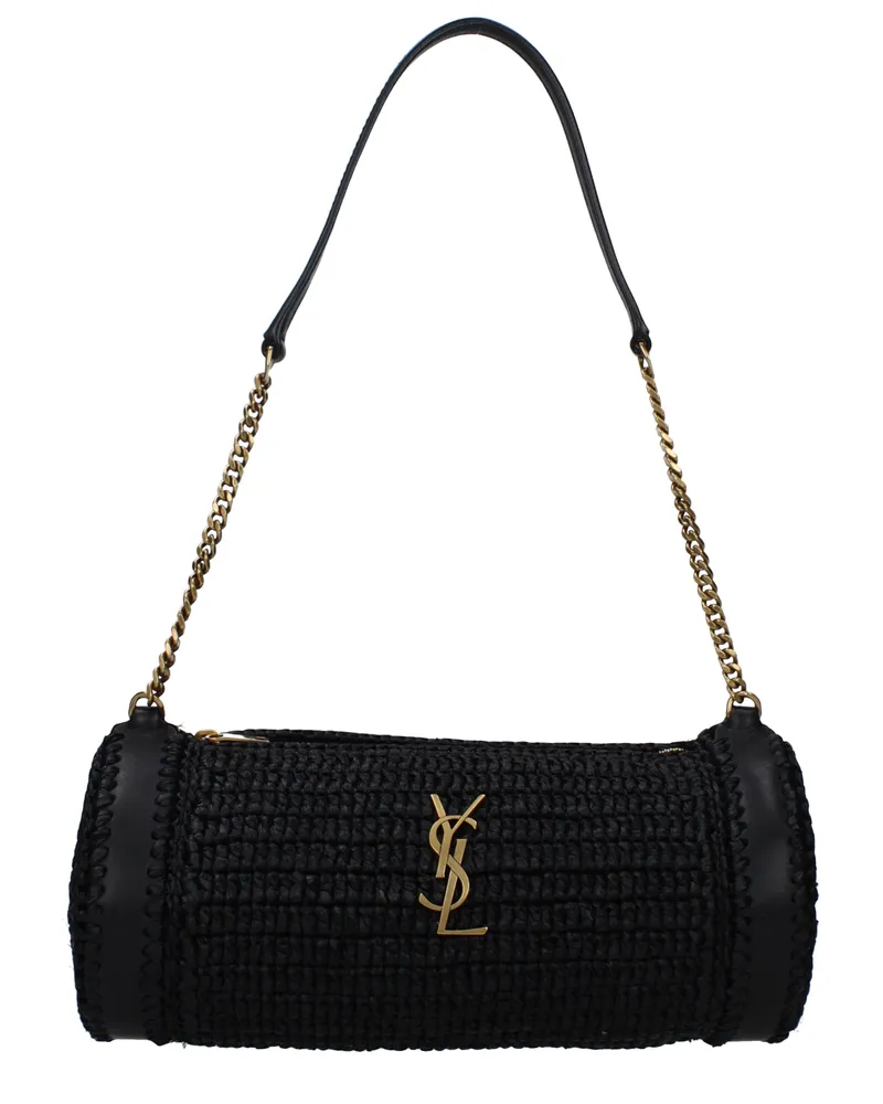 Saint Laurent Umhängetaschen Zylinder Frauen Rafia Schwarz -