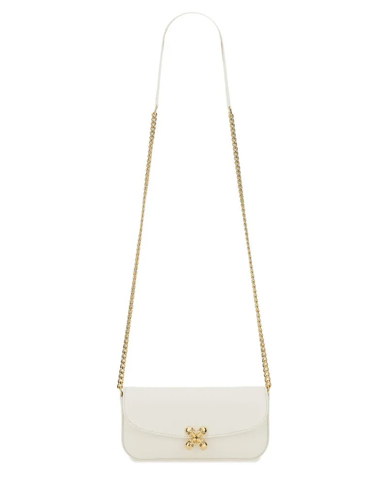 Alexander McQueen Alexander Mc Queen "Schädelblume" -Tasche klein Ivory
