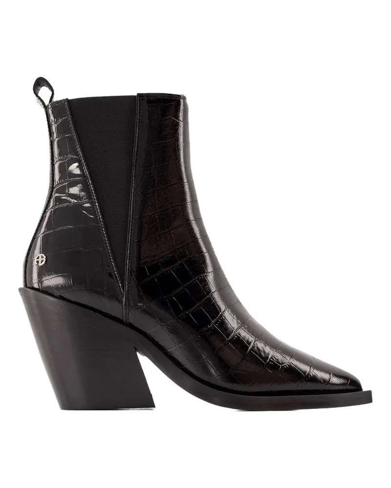 Anine Bing Bekah Stiefel  Kalbskin schwarz Black