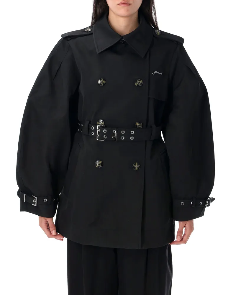 Ganni Mäntel schwarz Black