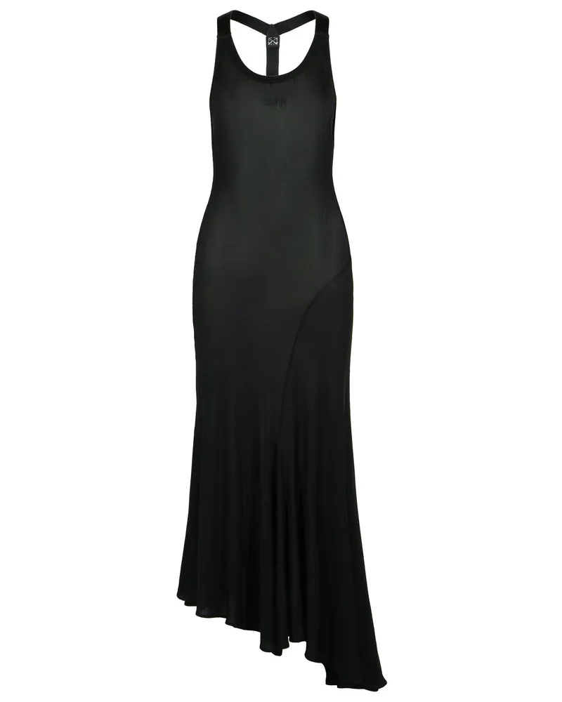 OFF-WHITE Black Viskose Kleid Black