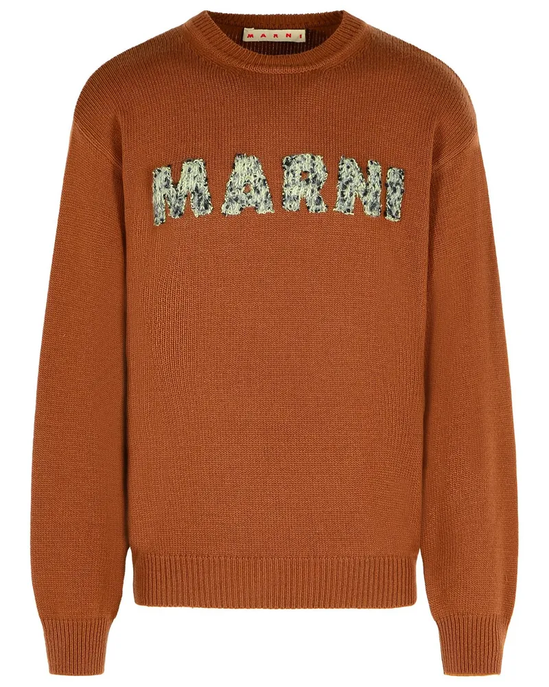 Marni Brauner -Pullover aus Schurwolle Brown