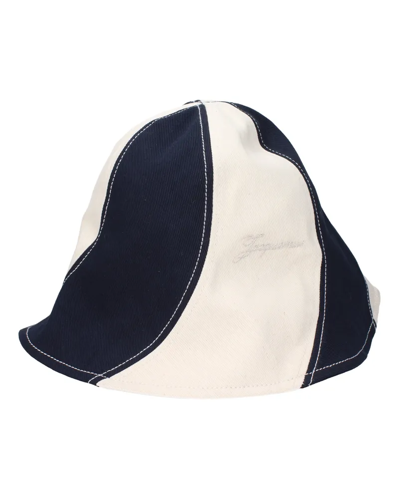 Jacquemus Caps Le Bob Herrens Baumwolle Blau/Beige -