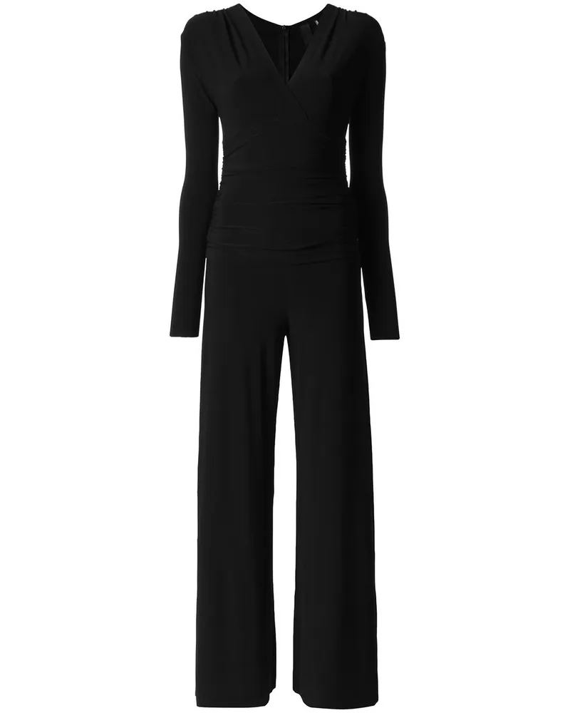 Norma Kamali gegen Neck -Trikot -Overall Black